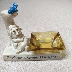 NEW Rare Vintage Retro Ashtray Ash Smoker Smoking funny cartoon old